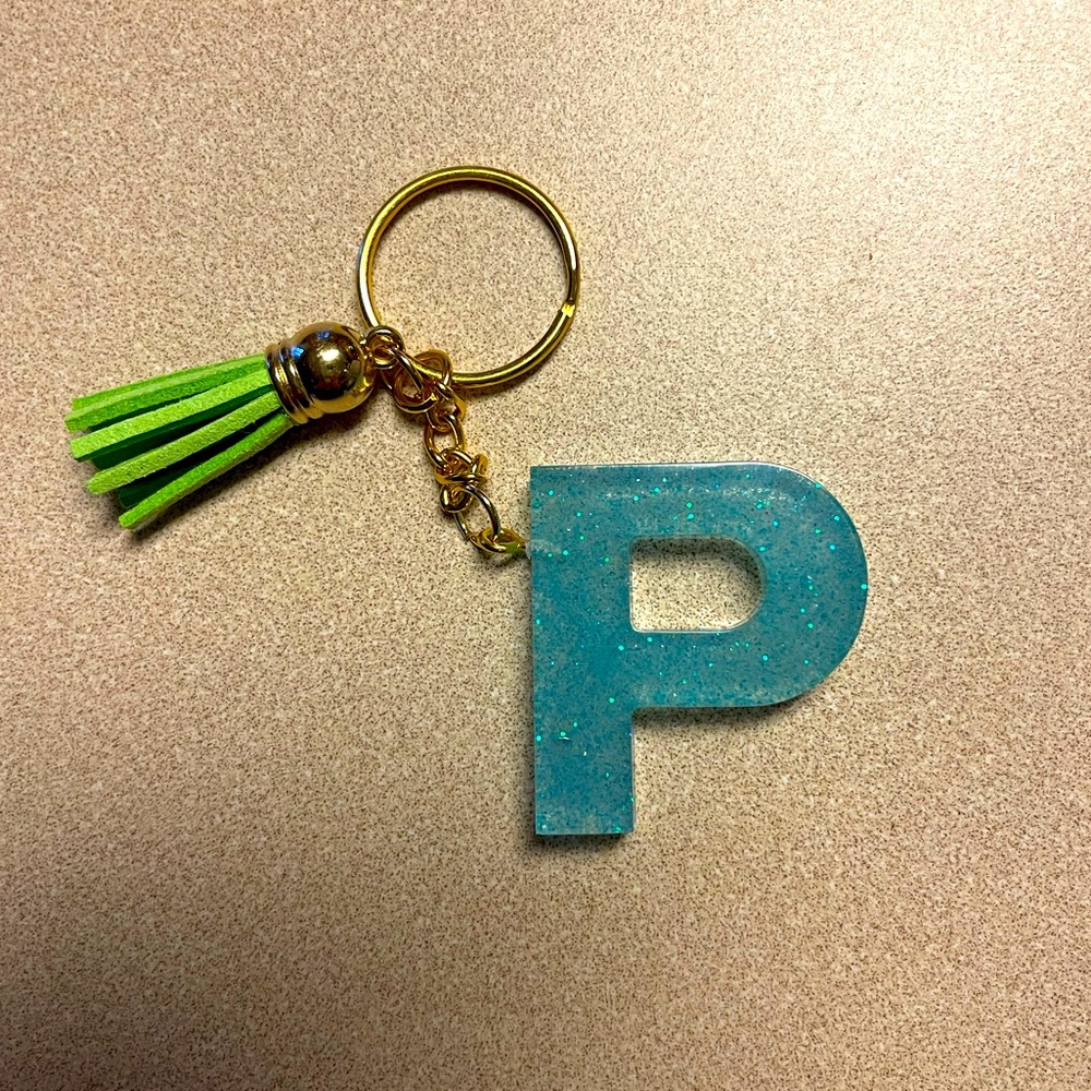 Handmade Letter "P" Keychain